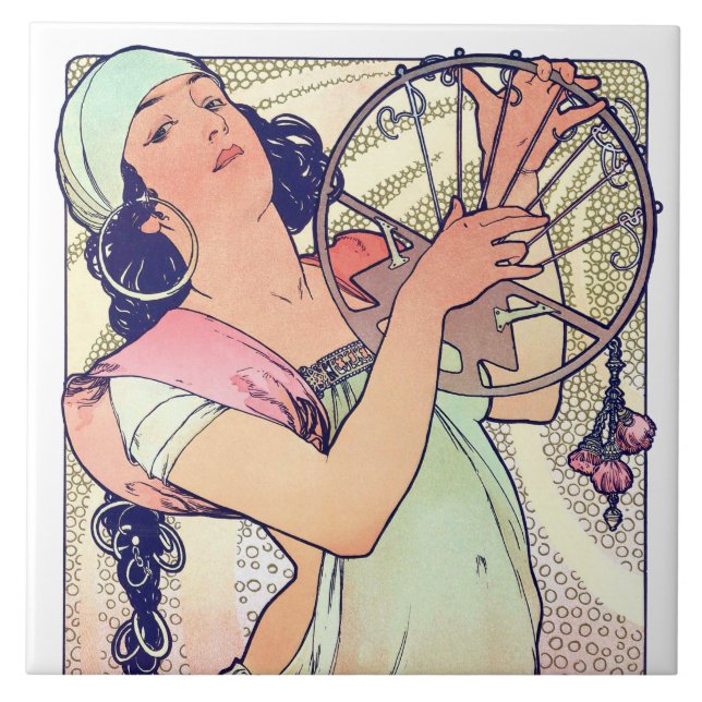 Salome, Alphonse Mucha Ceramic Tile (Front)