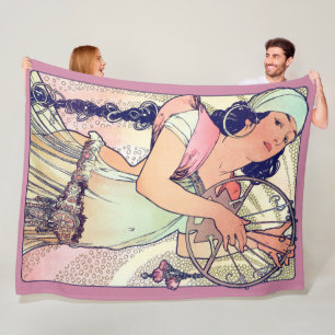 Salome, Alphonse Mucha Fleece Blanket