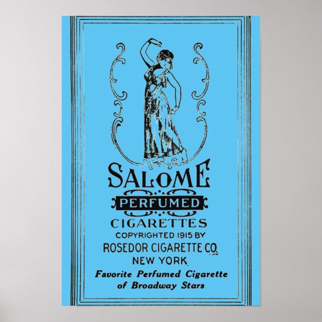 Salome Cigarettes Ad Poster (Front)