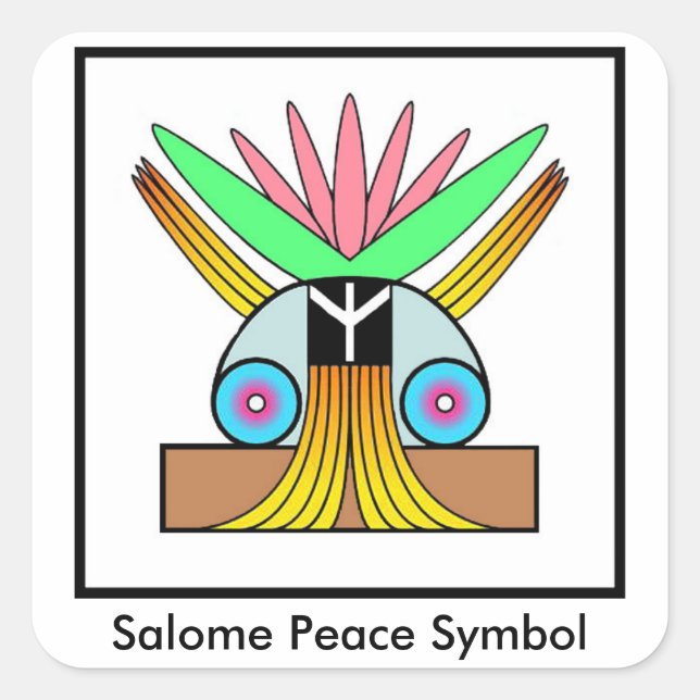 Salome Peace Symbol small stickers (Front)