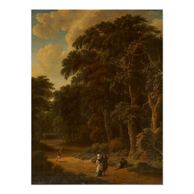Salomon Rombouts - Forest Landscape with Forest... Poster (Front)