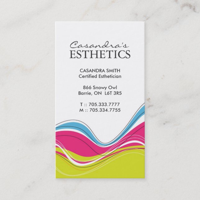 Salon and Aesthetics Business Cards (Front)