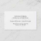 Salon and Day Spa Business Cards (Back)