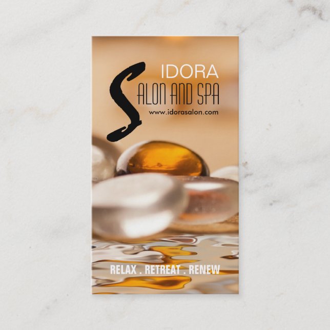 Salon and Spa Business Card Template (Front)