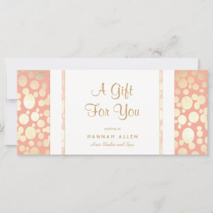 Salon and Spa Gold Circles Gift Certificate