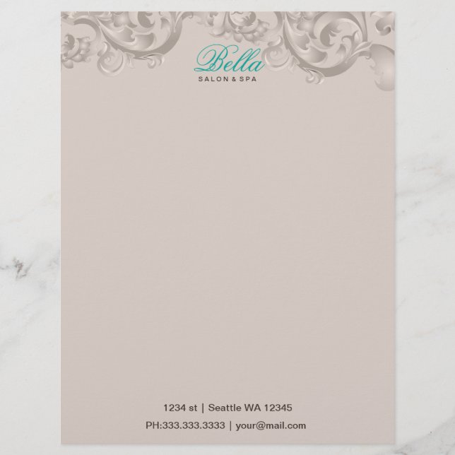 salon and spa Letterheads Letterhead Design (Front)