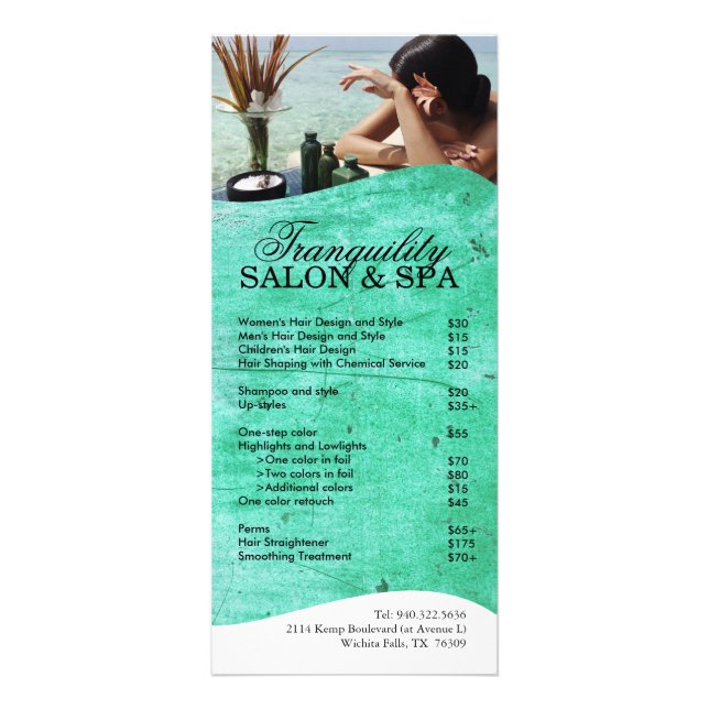 Salon and Spa Rack Card (Front)