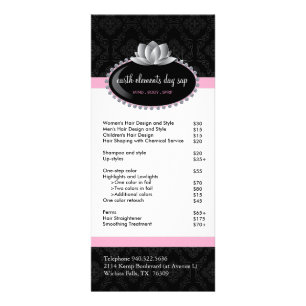 Salon and Spa Service Menu