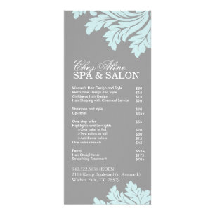 Salon and Spa Service Menu