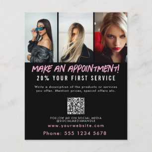Salon Appointment Hair Makeup Nails Business Flyer