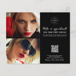 Salon Appointment Hair Makeup Nails Business Logo Flyer