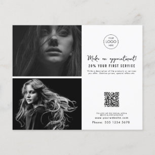 Salon Appointment Hair Makeup Nails Business Logo Flyer