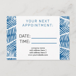 Salon Appointment Reminder Card