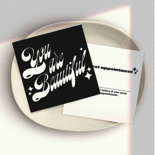 Salon Appointment Reminder,  Pink Retro Stars (Creator Uploaded)