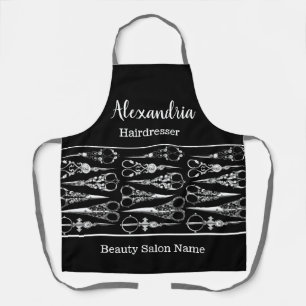 Salon Apron Scissors Custom Salon Name Uniform