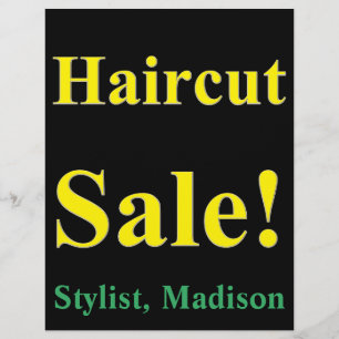 Salon Barber Haircut Sale Posters Promotional Flye Flyer