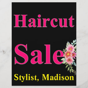 Salon Barber Haircut Sale Posters Promotional Flye Flyer