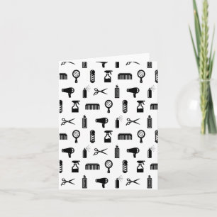 Salon & Barber Hairdresser Pattern CUSTOM COLOR Card