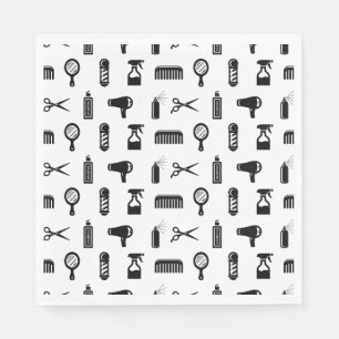 Salon & Barber Hairdresser Pattern CUSTOM COLOR Napkin