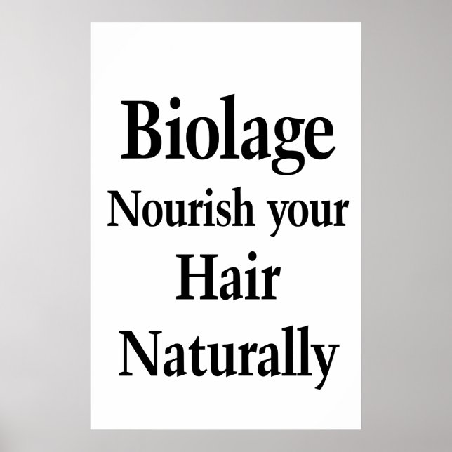 Salon Barbershop Poster Hair Nourish Biolage  (Front)