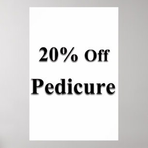 Salon Barbershop Posters 20% Off Pedicure