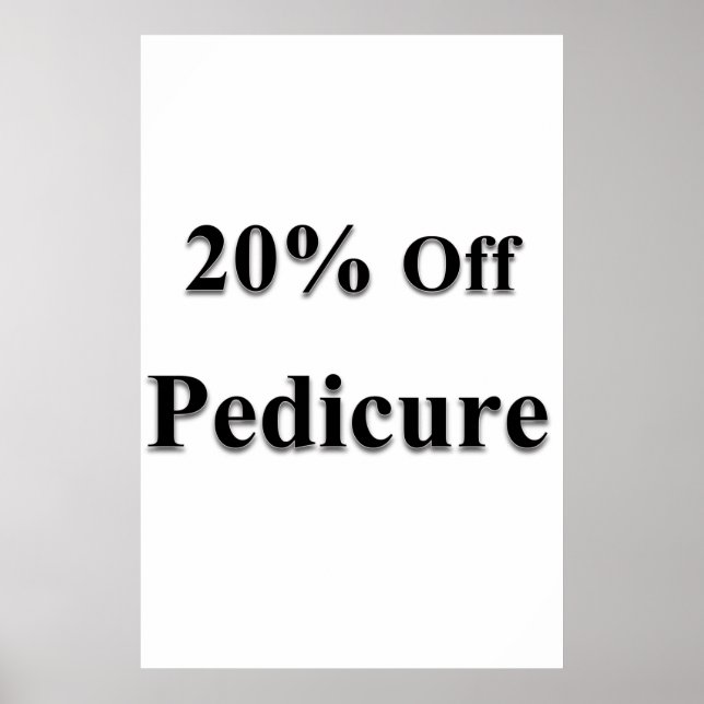 Salon Barbershop Posters 20% Off Pedicure (Front)