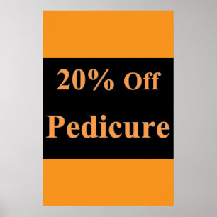 Salon Barbershop Posters 20% Off Pedicure