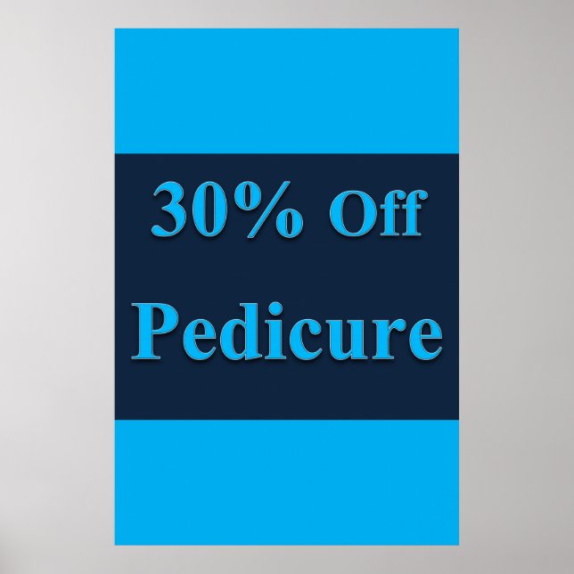 Salon Barbershop Posters 30% Off Pedicure (Front)