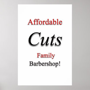 Salon Barbershop Posters Affordable Cuts!