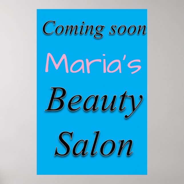 Salon Barbershop Posters Beauty Salon Coming Soon (Front)