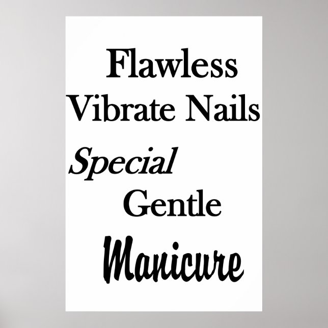 Salon Barbershop Posters Flawless Manicure Nails? (Front)