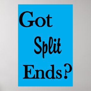 Salon Barbershop Posters Got Split Ends?