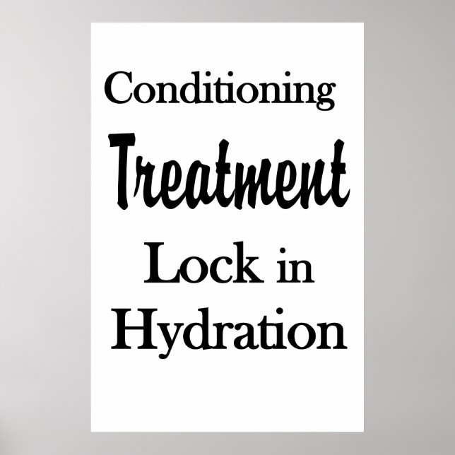 Salon Barbershop Posters Hair Conditioning Hydrate (Front)