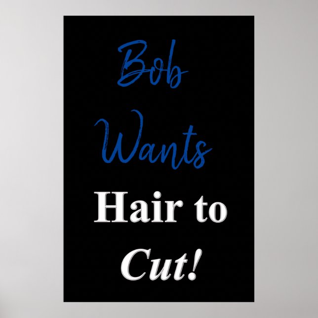 Salon Barbershop Posters Hair to Cut (Front)