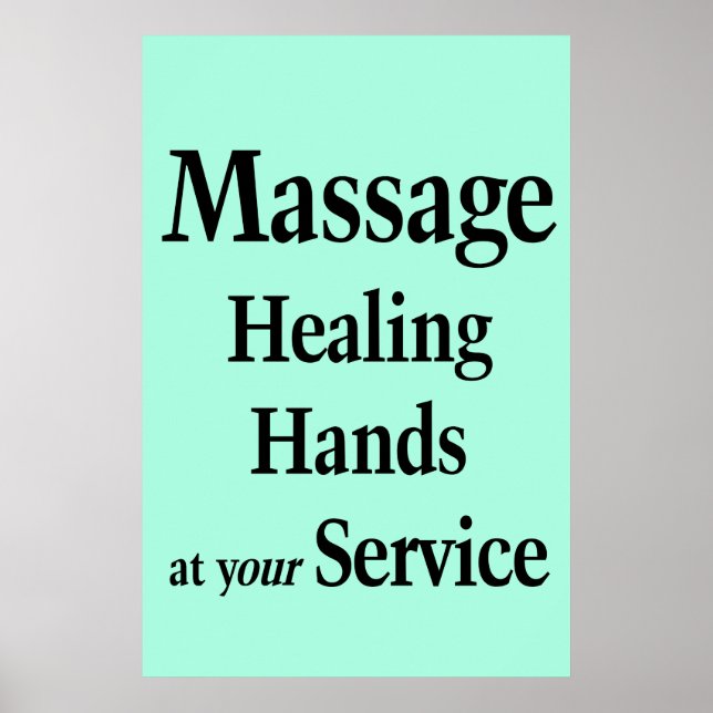 Salon Barbershop Posters Massage Healing Hands (Front)