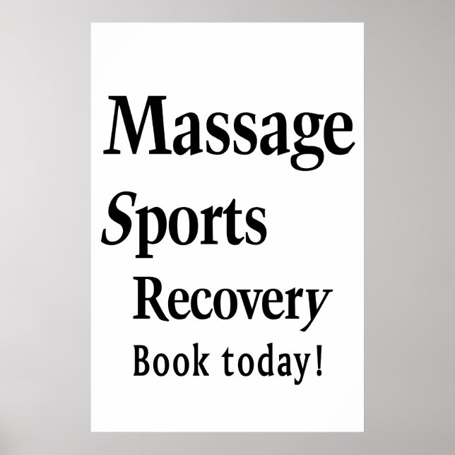 Salon Barbershop Posters Massage Sports  (Front)