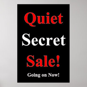 Salon Barbershop Posters Quiet Secret Sale Black