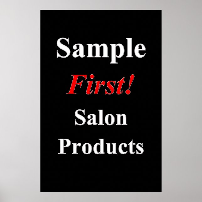 Salon Barbershop Posters Sample Sale Products (Front)