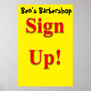 Salon Barbershop Posters Sign Up