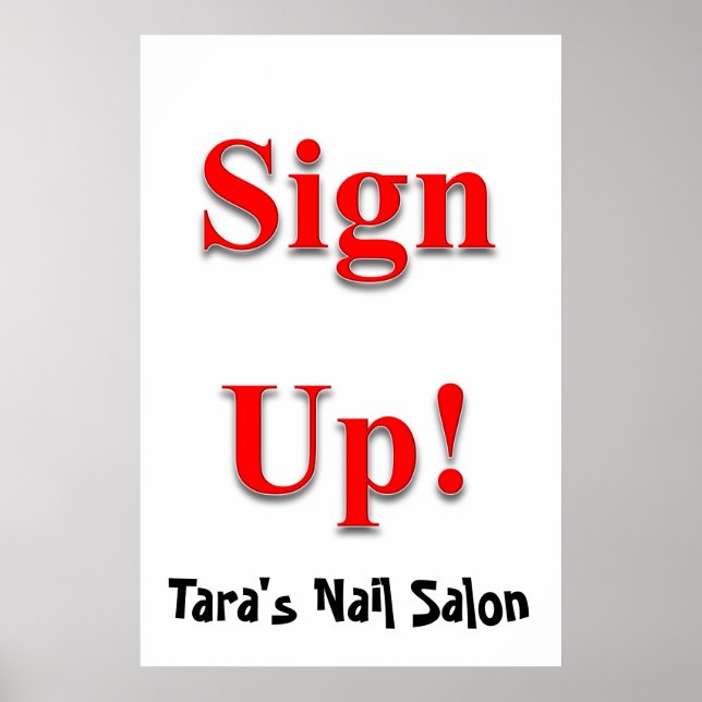 Salon Barbershop Posters Sign Up (Front)