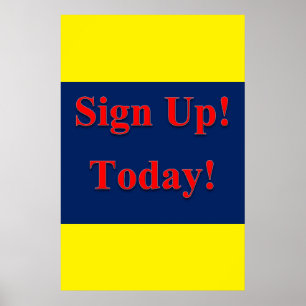 Salon Barbershop Posters Sign Up Today