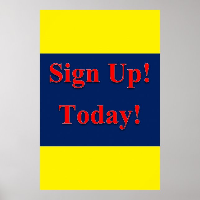 Salon Barbershop Posters Sign Up Today (Front)