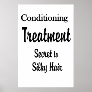 Salon Barbershop Posters Silky Hair Conditioning