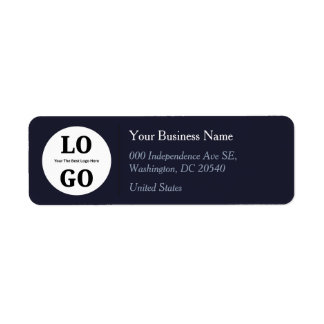 Salon Beauty Professional Dark Colour Custom Logo Return Address Label