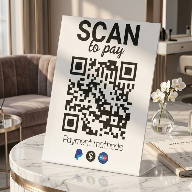 Salon & Beauty QR Code Sign | Social Media, Review (Salon & Beauty QR Code Sign | Social Media, Review)