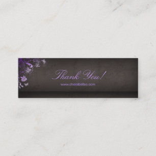 Salon Bookmark Spa Butterfly Floral purple Mini Business Card