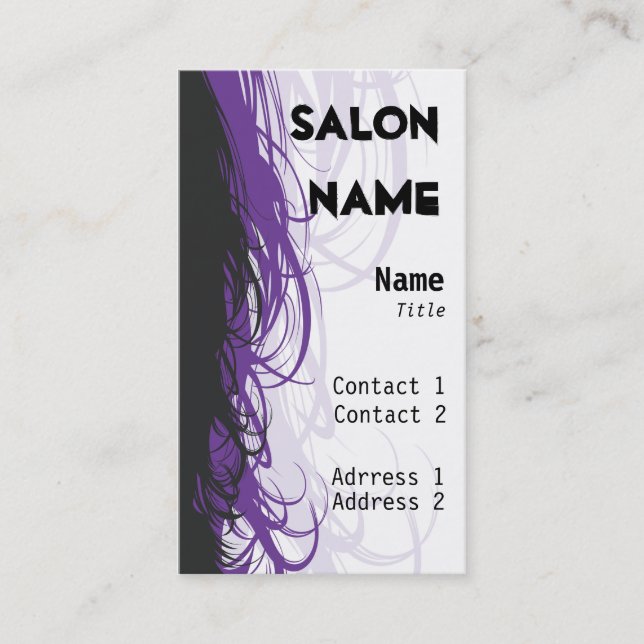 Salon Business Card - Customised (Front)