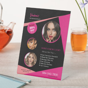 Salon Business Custom Pedestal Sign