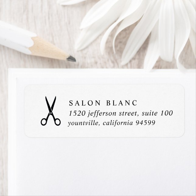 Salon Business Promotional Return Address Label (Insitu)
