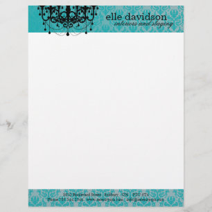 Salon Chandelier Letterhead Template